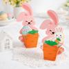 Fashion Cute Easter Candy Box Paper Box Rabbit Hug Carrot Design Food Packaging Case Festivel 10 Pieces Cookie Box Celebration