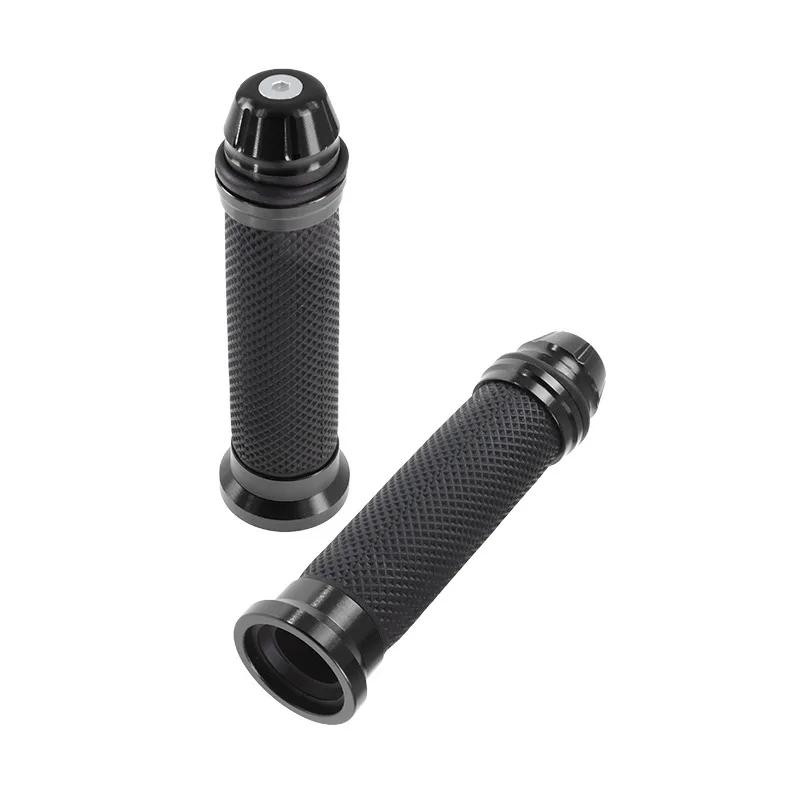 2Pcs 7Inch 8 Inch Motorcycle CNC Aluminum Rubber Gel Hand Grips For 22mm Handlebar Sport Bike Motorcycle Accessories Free Ship