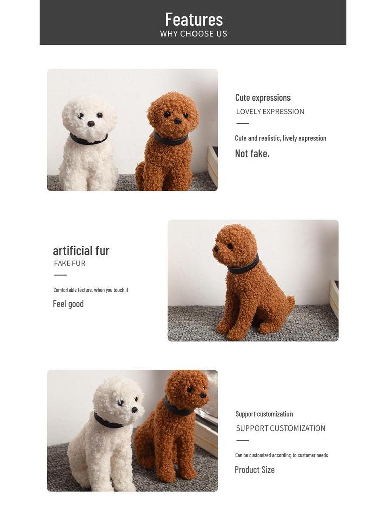 Teddy Dog Desktop Ornament: Creative Indoor Decoration and Cute Gift