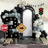 3.28ftx6.56ft Race Car Theme Party Racing Track ArchBackdrop Cover Arches Stand Stretchy Fabric Covers for party  decorations