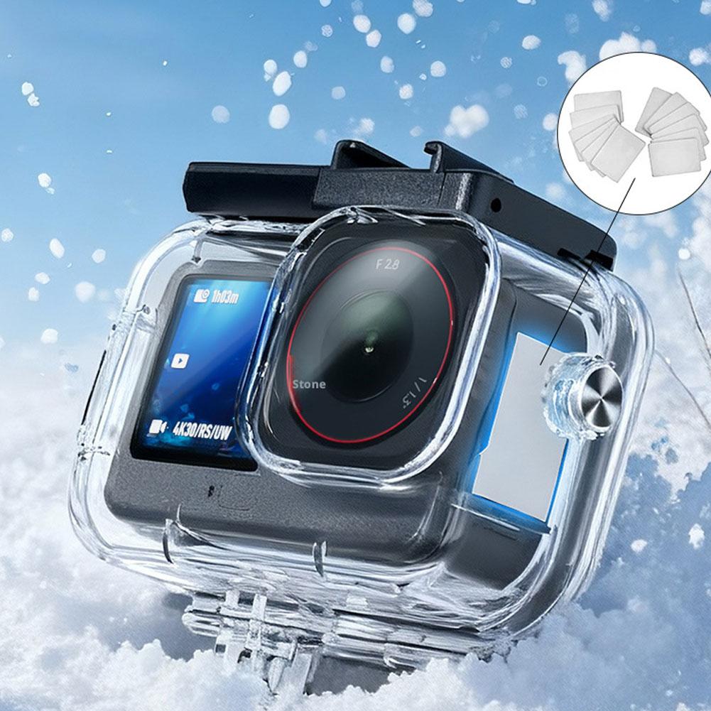 Dla DJI Action 6 Wodoodporna Obudowa Podwodna 70M Obudowa do Nurkowania Ochronna Pokrywa do Nurkowania Mocowanie Akcesoria do Kamery Sportowej