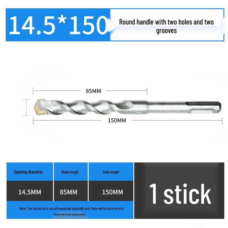 Non-Standard Hammer Drill Bit for Concrete, Round Shank, 455.57912.5, Alloy with Two-hole Slot