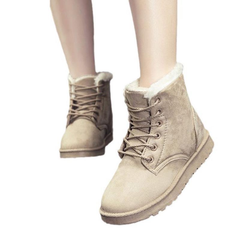 Bavlněné boty sametové zateplené velká velikost dámské zimní nové teplé a pohodlné ležérní bavlněné boty krátké dámské boty