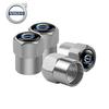 For Volvo 4pcs Car Badges Wheel Tire Valve Stem Caps Covers Auto Accessories For Volvo XC90 XC60 C30 S60 C70 XC40 V40 XC70 V70 V