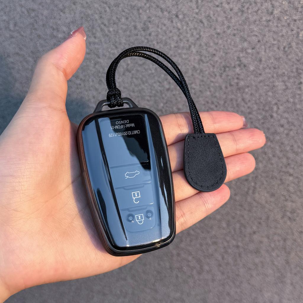 NBNQ8 TPU Shell Fob for Toyota Rav4 Camry 50 LC200 Kruzak Land Cruiser Corolla Yaris Cross Smart Key Cover Holder Case Accessories