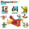 PicassoTiles () PTB120 120 Pieces Brush Shape 3D Building Blocks Tiles Toy Set Learning Playset STEM Toy Educational Kit Promote Children's Brain