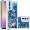 Case for Samsung Galaxy A15 5G, Glitter TPU Cover Clear Flowing Quicksand with Anti-Fall Bumper Corner Shockproof Protection Women Girly Case for