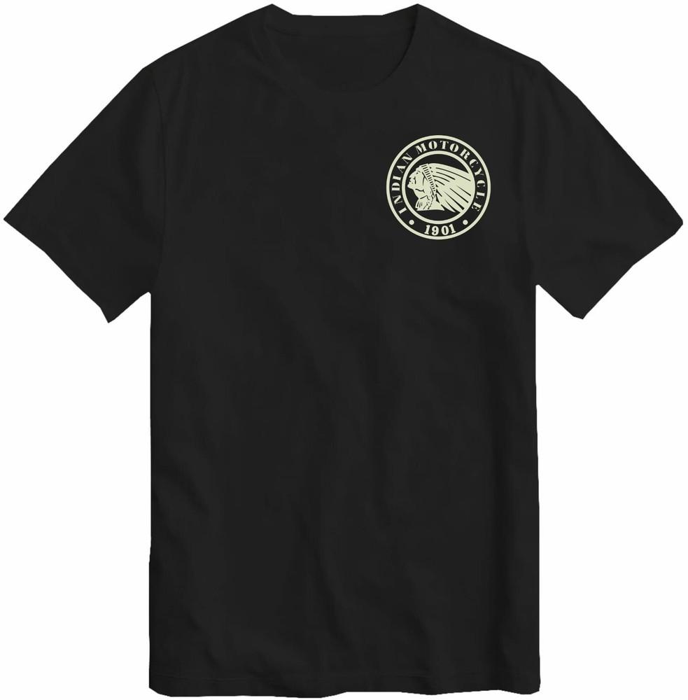 

Indian Motorcycle Biker Skull Chopper Cafe Motorrad Racer Biker T Shirt Top Pock L
