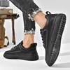 Mode Klassiska Herrsneakers Man Bekväm Affärssko Äkta Läder Herr Fritidsskor Högkvalitativ Snörning Herr Gångskor