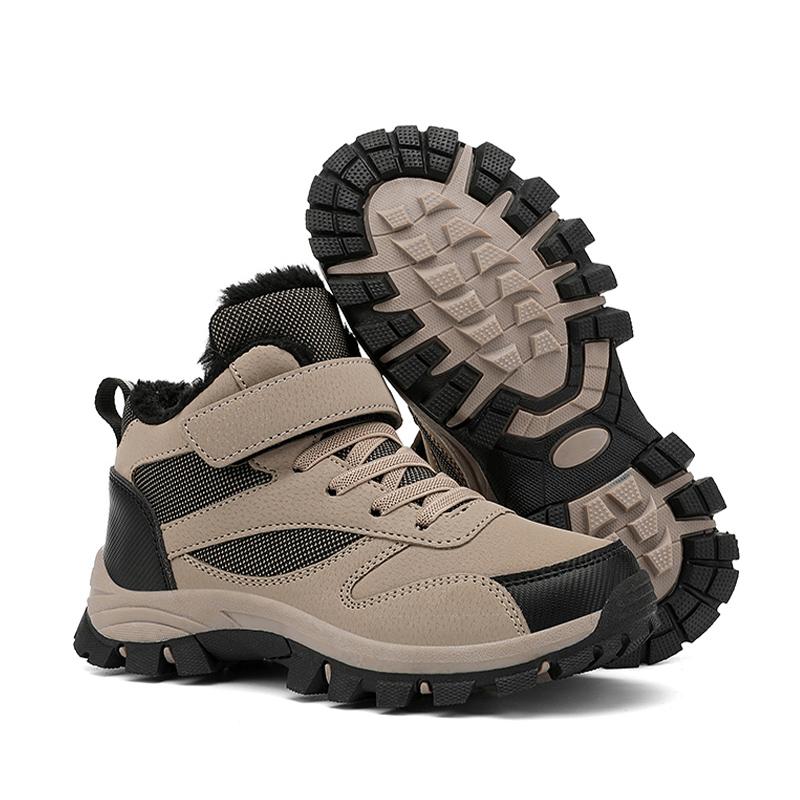 Zimní chlapecké plus sametové teplé venkovní turistické boty bavlněné boty turistické bavlněné boty sněhule