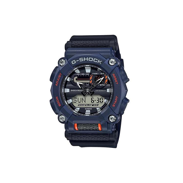 CASIO Men Liquid Crystal/Analog Dual Display Series Black Watch GA-900-2A GA-900-2A Blue Black Watch Case