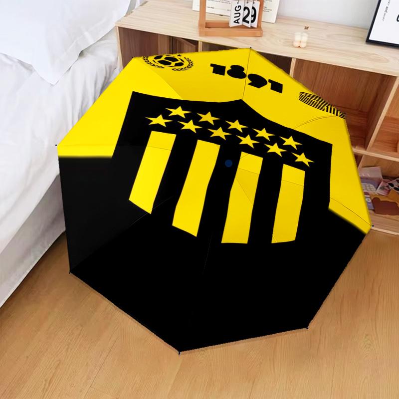 Peñarol Football Club Umbrella Folding Umbrella, Automatic Umbrella 8-Frame for Travel, Camping Use Gift for Halloween Christmas