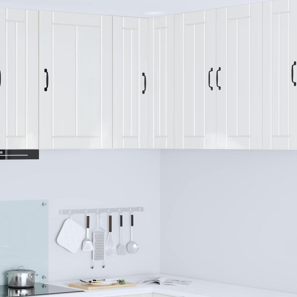 Lucca Wall Corner Cabinet High Gloss White 57 x 57 x 80 cm