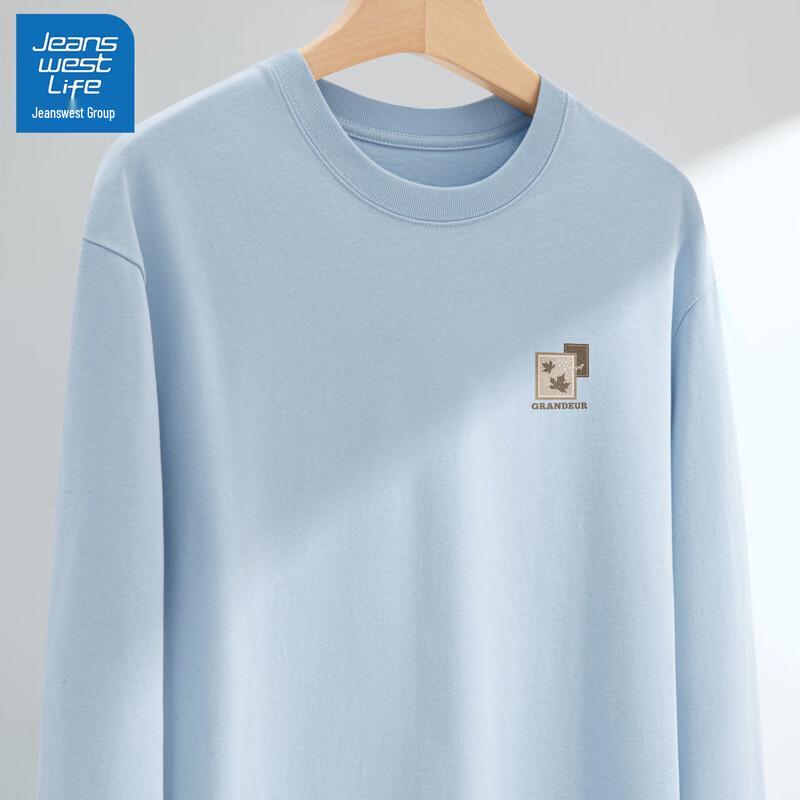 JEANSWEST LIFE Men's Letter Print Long Sleeve T-Shirt