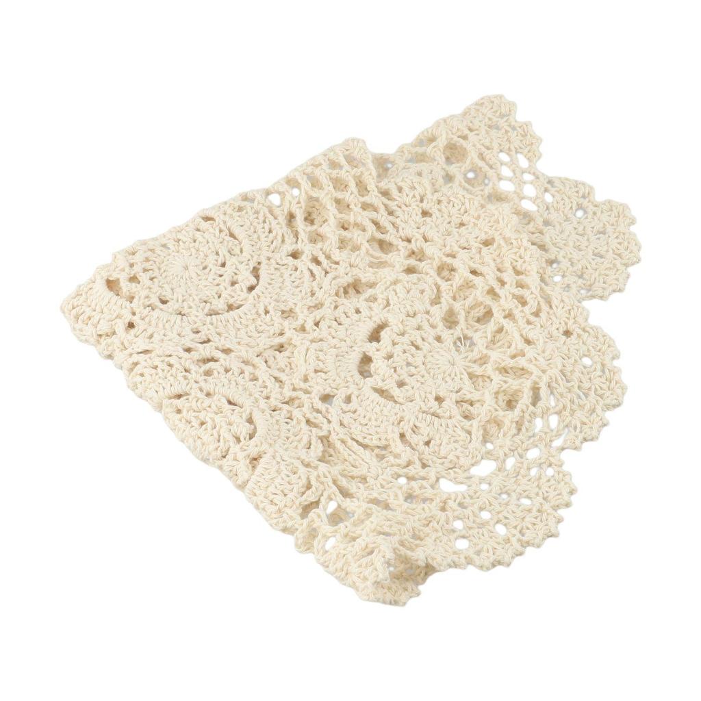 Dining Placemat Decoration Oval Table Vintage Hand Crochet Cotton Lace