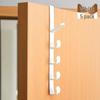 Over-Door Vertical Hooks Clothes & Hat Rack, No-Drill Installation for Bedroom/Dorm Use