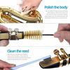 Saxophone Cleaning Kit for Alto/Tenor Saxophone, Clarinet, and Flute, Includes Case, Saxophone Cleaning Cloth (4 pieces), and Mouthpiece Brush (Dark G