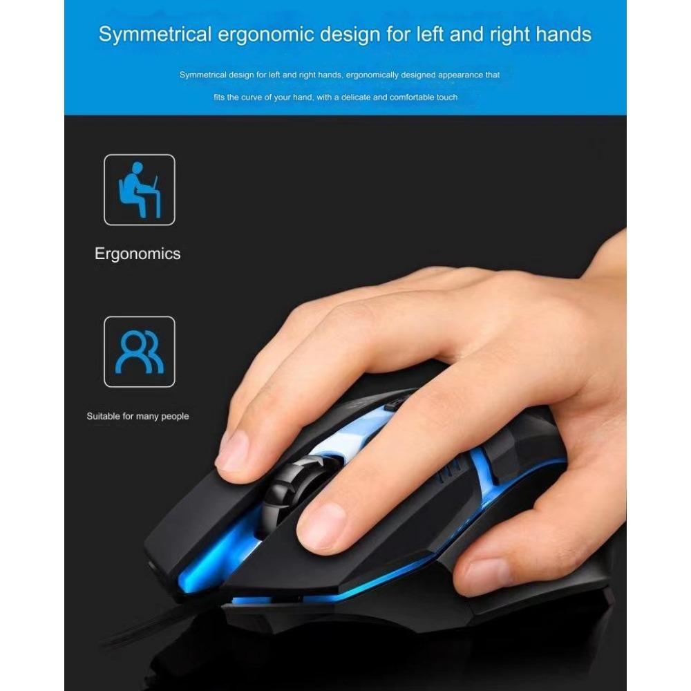 Myš Barevné Dýchající Světlo Usb Kabelová Myš Svítící hra Konkurenční zábava Myš Business Office