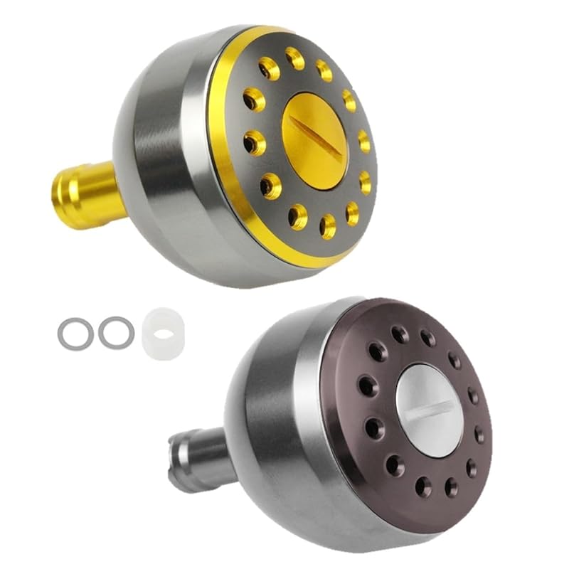 

[APAGAI] [Set of 2] Aluminum round knob Made of aluminum spinning reel fishing greens power handle knob shimano A daiwa S exchange 38mm Fashionable