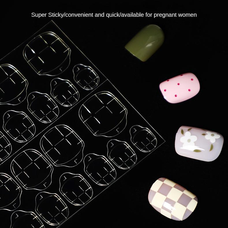 Jelly Glue Stickers pro Nail Art a umělé nehty – 30 listů transparentního a univerzálního vylepšení nehtů