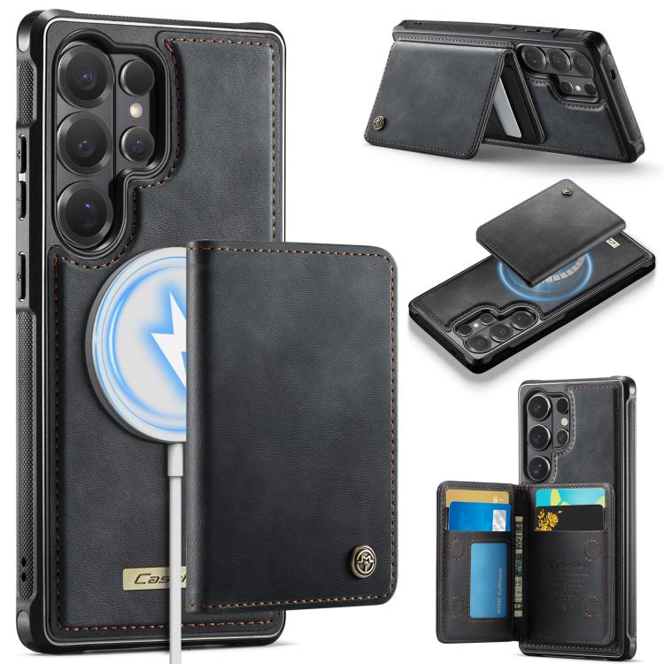 CaseMe Me80 Magnetic RFID Wallet Phone Case For Samsung Galaxy S24 FE 5G, Detachable Multi Card Slot Kickstand Anti-Theft Cover