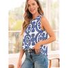 Summer New Arrival Retro Geometric Print Outwear Vest Women 2025 Fashion Niche Loose Pullover Sleeveless Tops Women