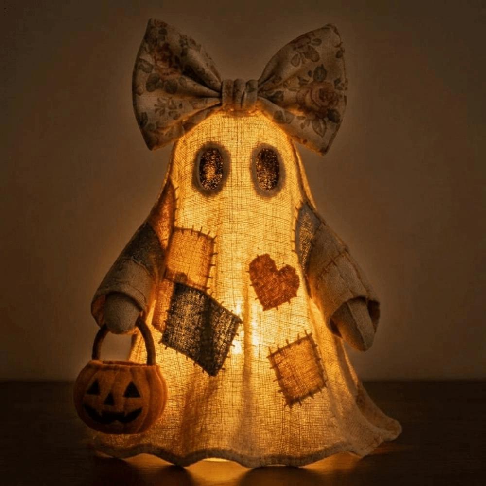 Vintage Style Patchwork Ghost Neat Stitching Fabric Ghost Centerpiece Desktop Centerpiece Decor
