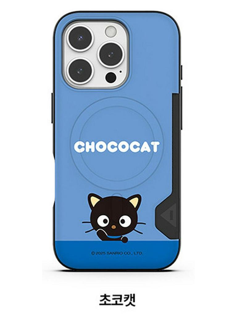 Magnetische Schutzhülle für iPhone 17 Pro Max mit Kartenschlitz - Hello Kitty & Kuromi