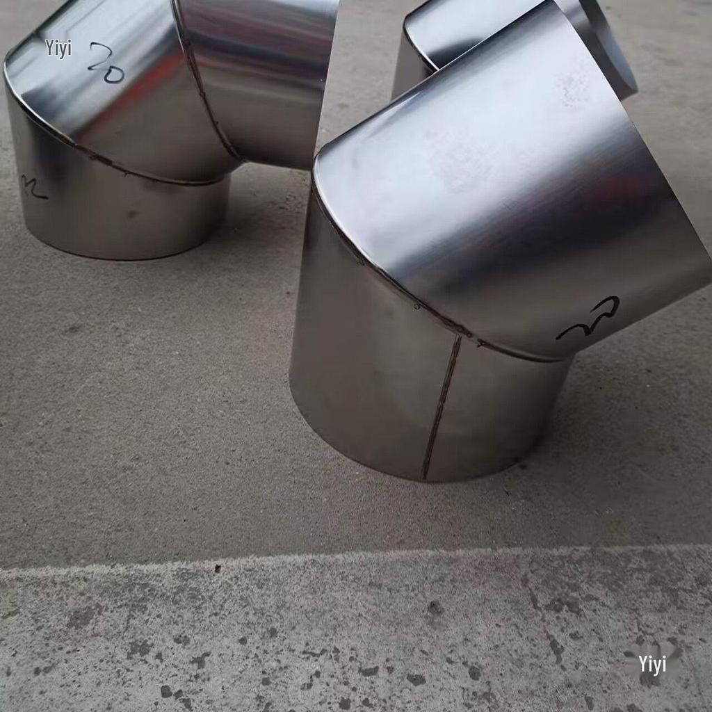 45° Thickened Stainless Steel Chimney Elbow for Firewood Stove Exhaust & Heating Boiler