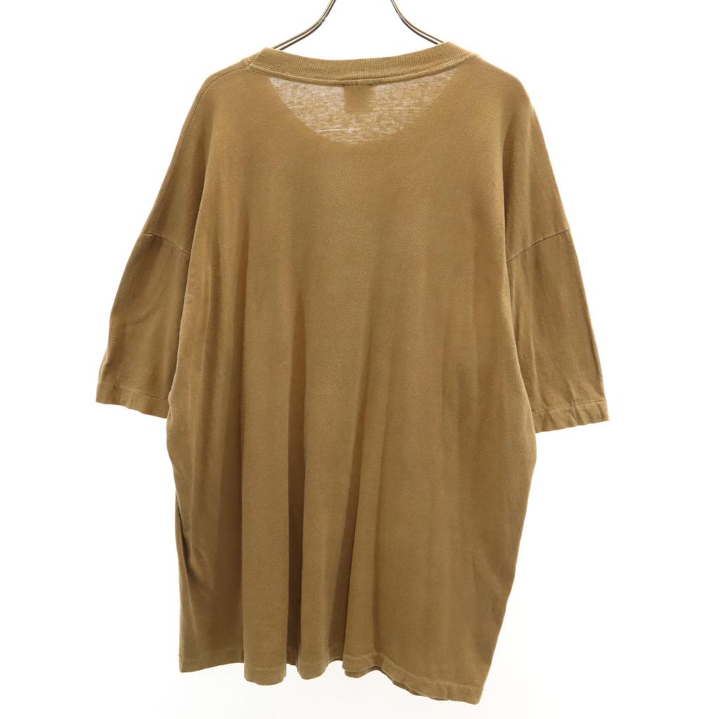 OLD 90s native pattern Short sleeve T-shirt Brown Single stitch Men's Used