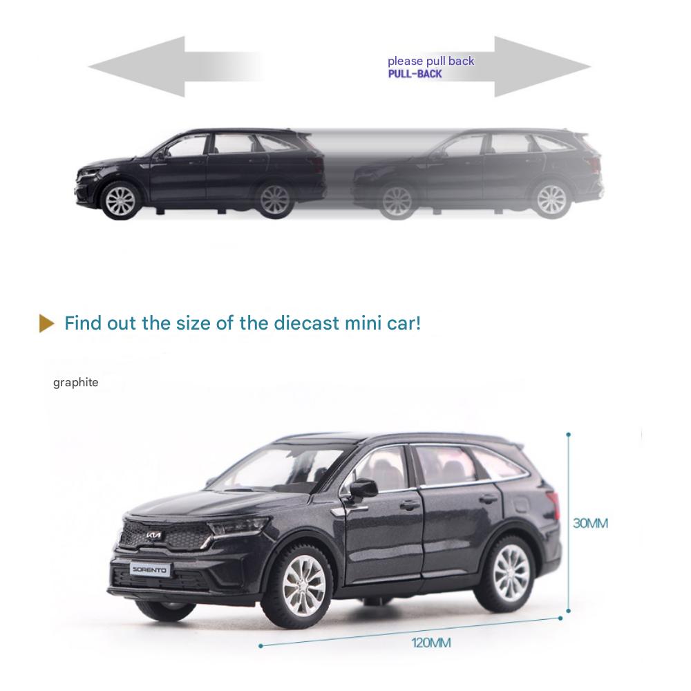 Kia Motors 2023 Sorento Seria Miniaturowych Samochodów Diecast Grafit