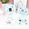 Cherry Dog Round Folding Wall-Mounted Makeup Mirror for Bathroom & Bedroom.