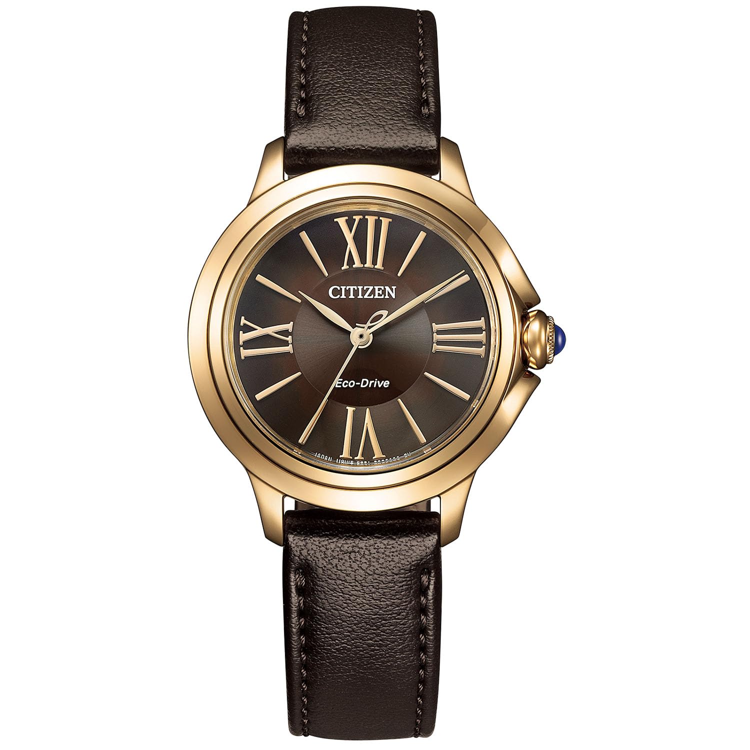 

[Citizen] Photovoltaic Eco-Drive ROUND Collection Waterproof Gold Brown EM1163-09X Women s