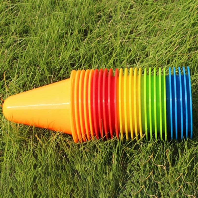 10 sztuk pachołków do jazdy na rolkach znaczniki treningowe małe pachołki mini pachołki drogowe