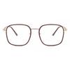 Full Rim Square Red Gold Smartbuy Collection Felt Mtr 90 Fashion Unisex Eyeglasses