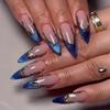 Trendy Wearable French Cat Eye 3D Gilded False Nails