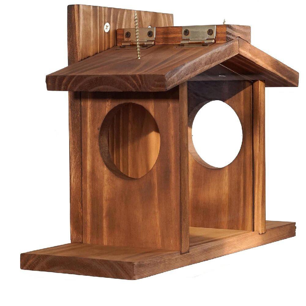 

Durable Bird Feeder Hanging Pet Food Dispenser Pet Supplies Squirrel Feeder Balcony коричневый