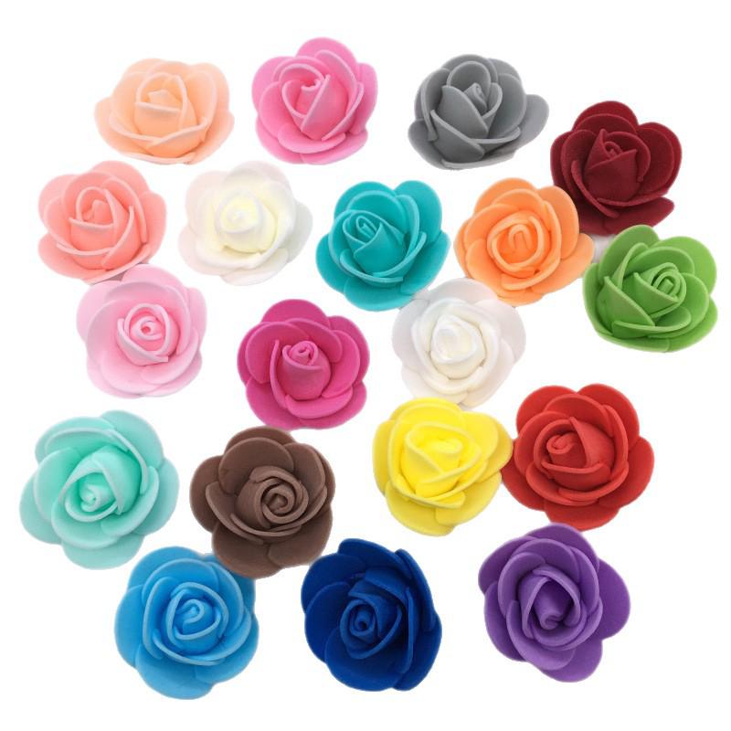 Trandafiri din spumă PE de 3,5 cm, 200 buc, Demontabili pentru Ursuleți din Spumă, Coroane și Decorațiuni