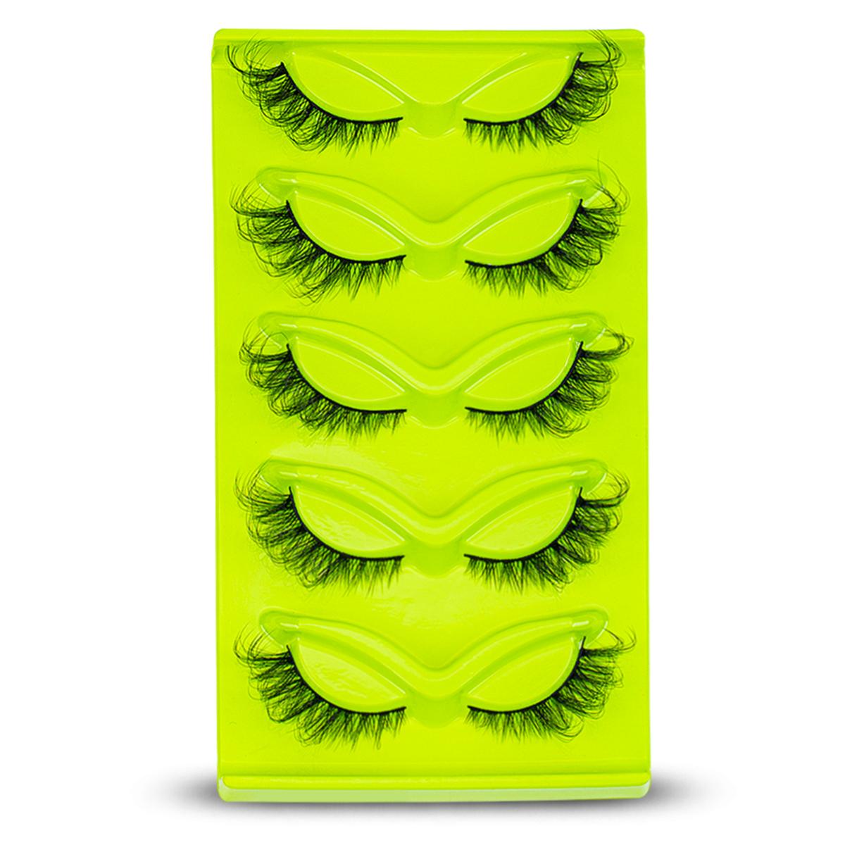 

5 пар кошачьих ресниц из искусственной норки, крылатые ресницы, естественный вид, тонкие норковые ресницы, полнополосные ресницы