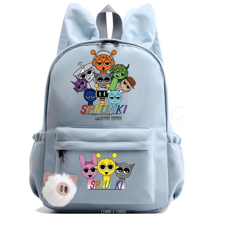 Hot New Sprunki Print Backpack for Girl Boy Student Teenager Children Rucksack Casual Women Cute School Bag Kids Birthday Gift