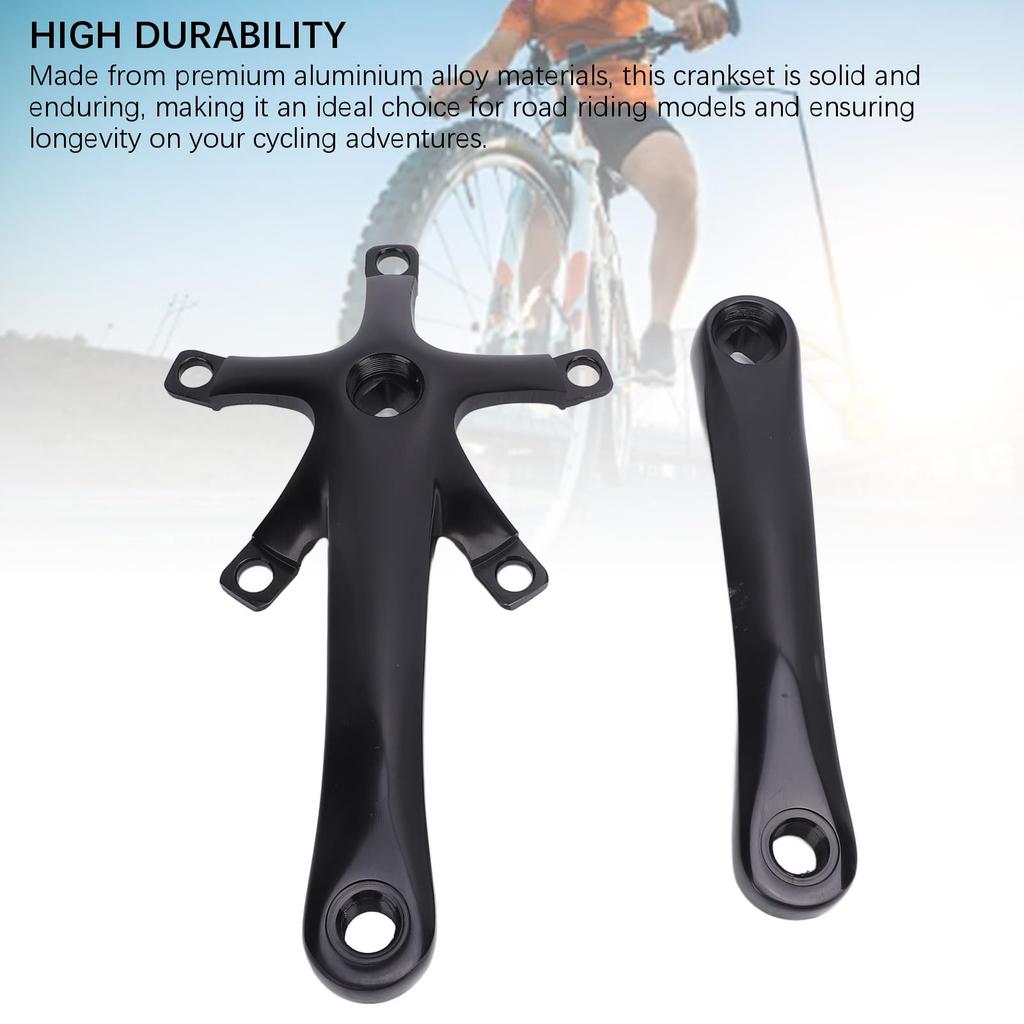 165mm Fahrrad-Kurbelgarnitur, Aluminiumlegierung, Stabile Konstruktion, Kurbelarm-Set, für Reisen