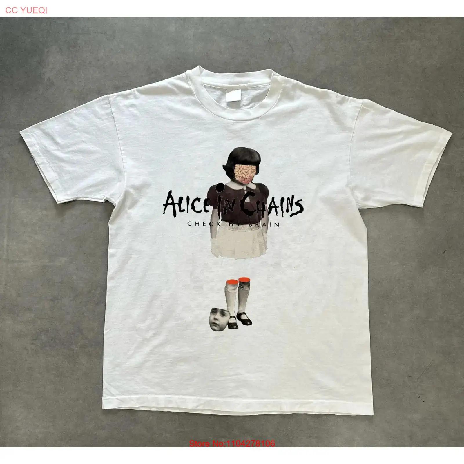 

Alice in Chains Check My Brain Album White T shirt S 5XL vintage Washed graphic streetwear homme Slightly Breathable Unisex S разноцветный