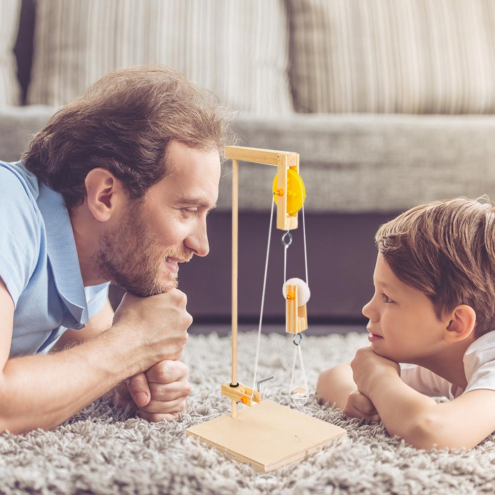 Kids Toy Model Building Kits DIY Puzzles Scientific Experiment Educational Toy Crane Creative Toy Gifts for Boys and Girls
