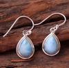 Stříbrné náušnice Larimar Gemstone Náušnice ručně vyráběné šperky