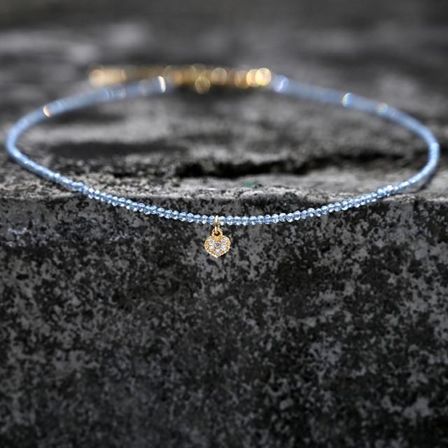 Stainless Steel Crystal Necklace for Women Ice Beads Star Sunflower Heart Choker Fashion Jewelry Boho Streetwear Collier Femme