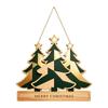 2D Wooden Christmas Tree Hanging Ornament for Holiday Party Scene Decorations
