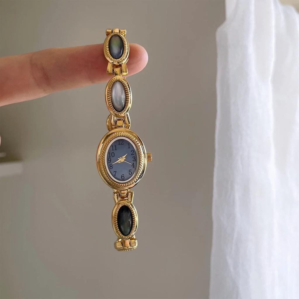 Vintage Watch Oval Quartz Waterproof Watches Women's Bracelet Wristwatch