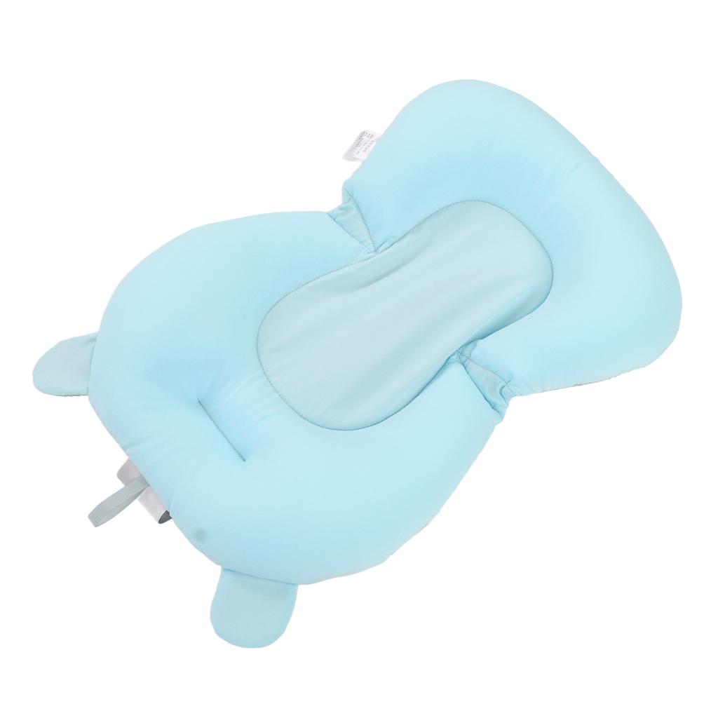 Baby-Bade-Sitzkissen Schwimmend Sicher Faltbar Verstellbar Kleinkind-Bade-Stütze für Neugeborene Blauer Bär
