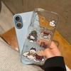 Cute KT Cat Snowman Phone Case, Compatible with Apple 17/16 Pro Max, iPhone 15/14 Transparent Series, Fits Large Windows