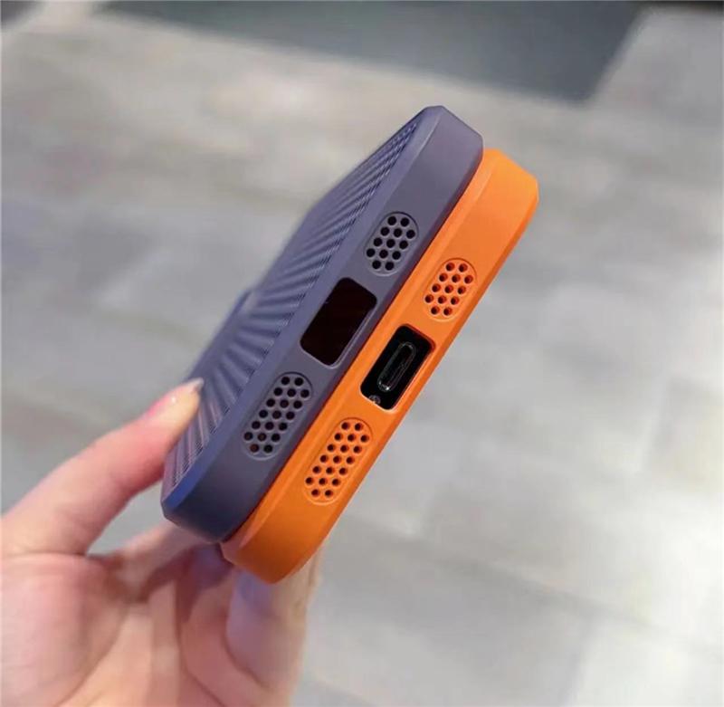 For iPhone 16 Pro Max Luxury Magsafe Magnetic Heat Dissipation Mesh Phone Case For iPhone 11 12 13 14 15 16Plus Protective Cover